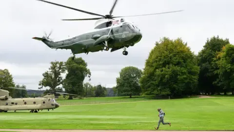 The US President Rerouted and Compelled to Swap Aircraft On the Way to Stansted Airport